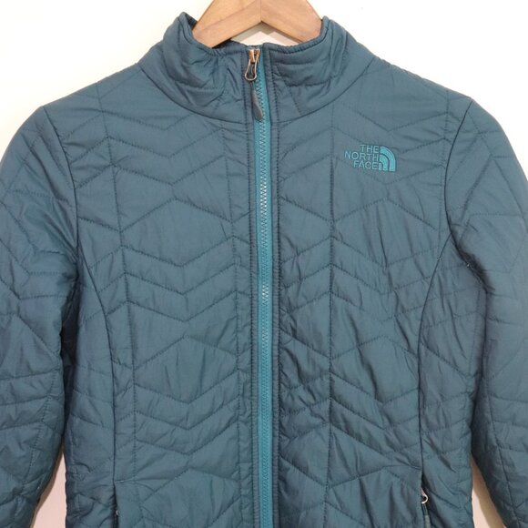 The North Face Quilted Puffer Insulation Liner Jacket Teal Women's Size Small - Picture 2 of 6